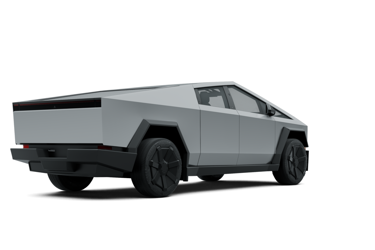 Tesla Cybertruck - Back view Tesla Cybertruck - Back view